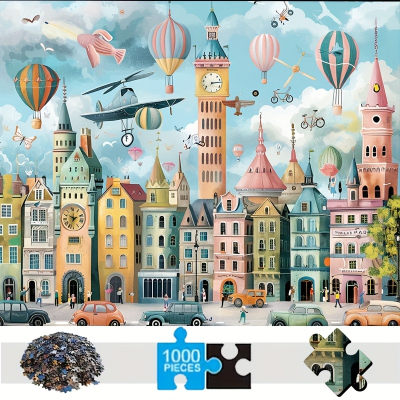 

1000-piece Adult Puzzle - High , Matte , Dust-proof, Telescope-inspired Oblong Design, Made Of Material, Diy Mosaic Crafting