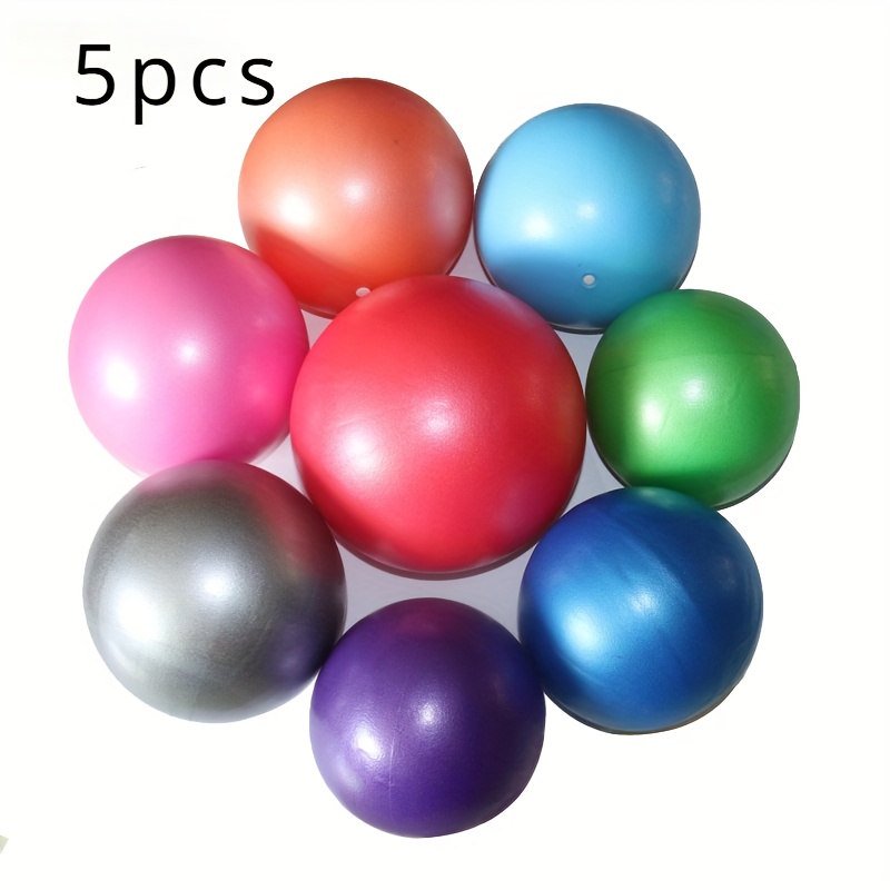 

5pcs, 25cm Pilates Yoga Ball, Pvc Explosion-proof Frosted Yoga Ball For Gymnastics Fitness Hip Lifting Training