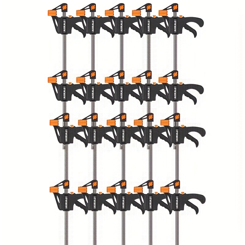 E-shop AIARJ Klemme, 20 Stück Holzbearbeitung F-Klemmen 4 Zoll Bar F-Klemmen Clip Holzbearbeiter Werkzeug Griff Schnelle Ratschen Freigabe Quetsch
