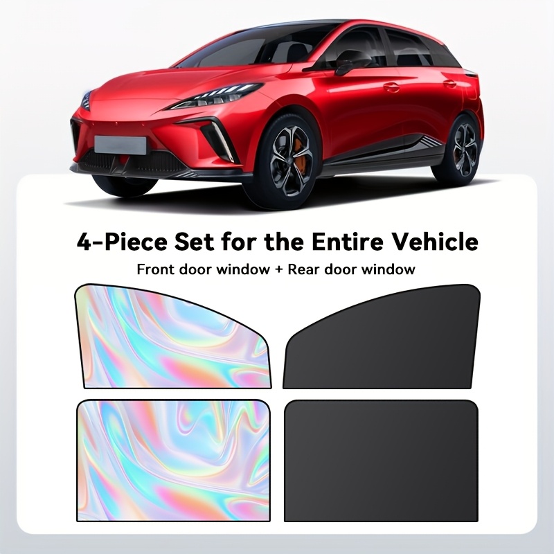 Image of 4pcs Set Of Car Window Sun Shades, Car Sun Shades, Style, Suitable For Cars, Suvs, Trucks And Other Models, And Foldable Car Window Sun Shades, Durable And Lightweight, Protecting Privacy