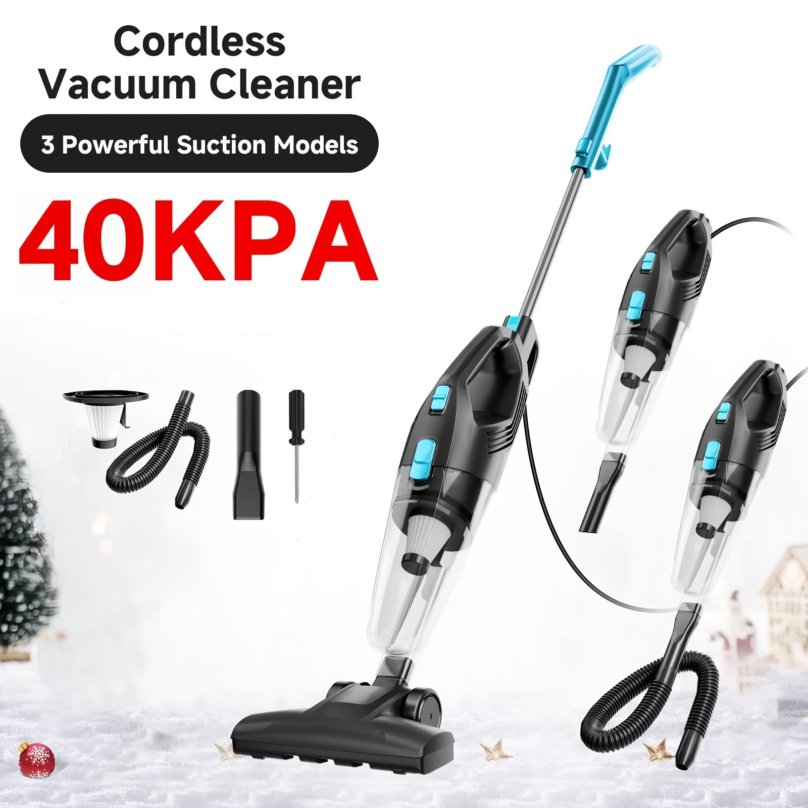 TEMU Cordless And Corded Vacuum Cleaners, Vacuum Cleaner Strong Suction For Home, Lightweight Household Cleaner, Home Essential Cleaning Gadgets For