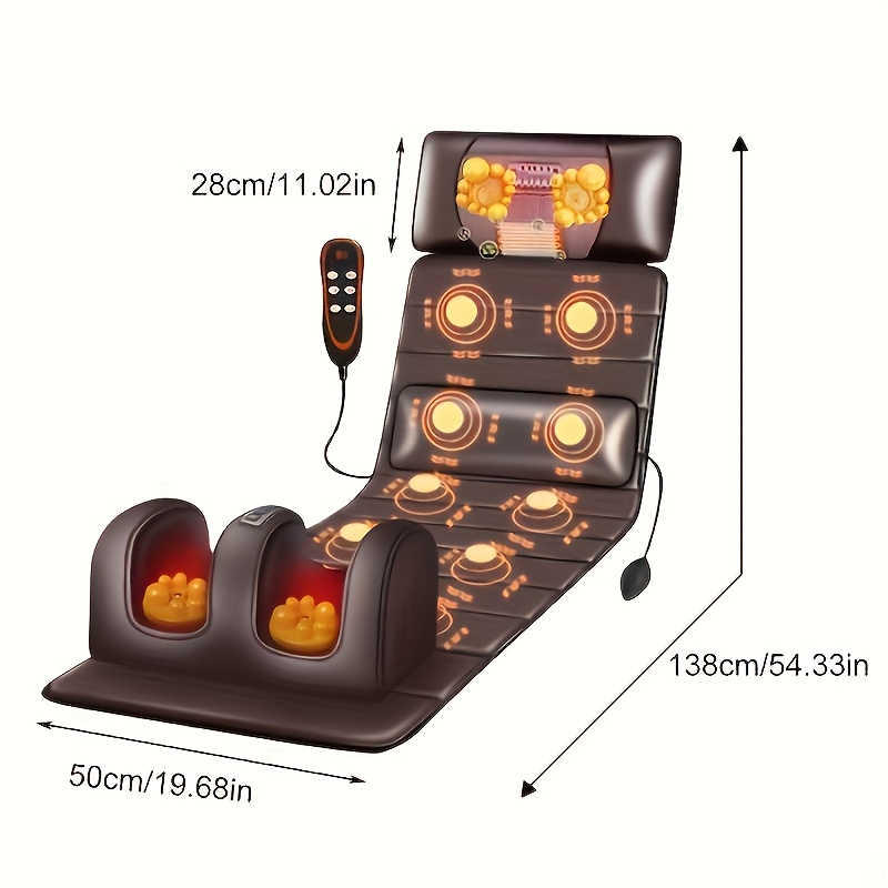 1 set of large brown full body heating massagers 2 styles of pu material with neck and   devices and massage headrest lumbar pillow timer comfortable and wear resistant non slip bottom easy to store suitable for home office   massage equipment hand held massager home massage compact massager   soft padding wearresistant material heating pad therapeutic massager busy professionals home   Product details 1