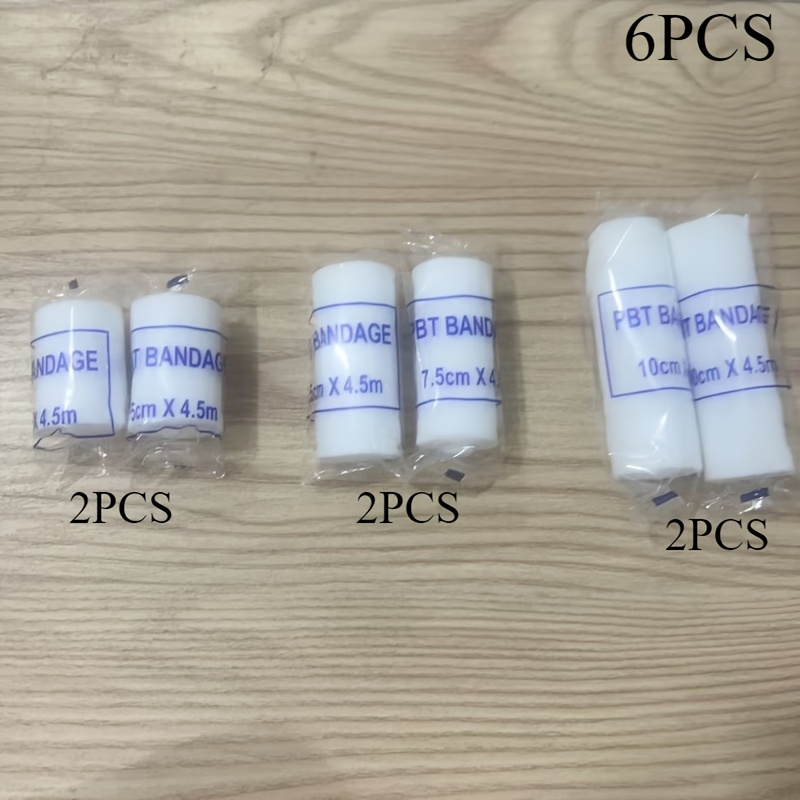 Image of 6/3pcs 3 Different Sizes Of Self, Tape, Sports Bandage, Fixed Bandage, Pet Bandage, Breathable, Elastic Self-adhesive, Suitable For Feet, Fingers, Ankles, , Knee Pads, Support Patches, Meeting