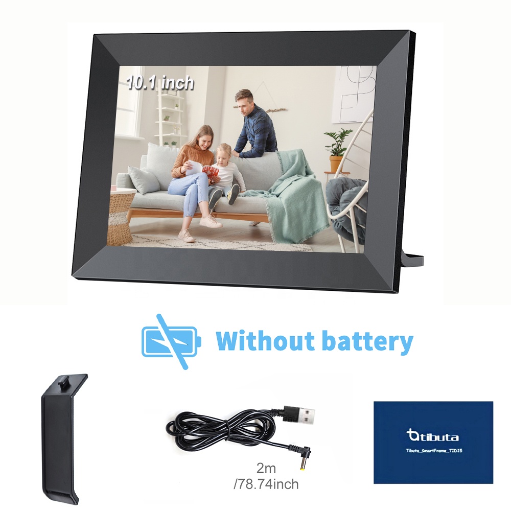 TEMU Photo Frame 10-inch Wifi Digital Photo & Video Frame With App , Auto-rotate Cloud Picture Frame Suitable For Home/office Display, Modern Photo