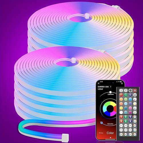 30/20/15/10/5m luzes de led neon, controle por app/ , led , múltiplos , luzes neon rgb