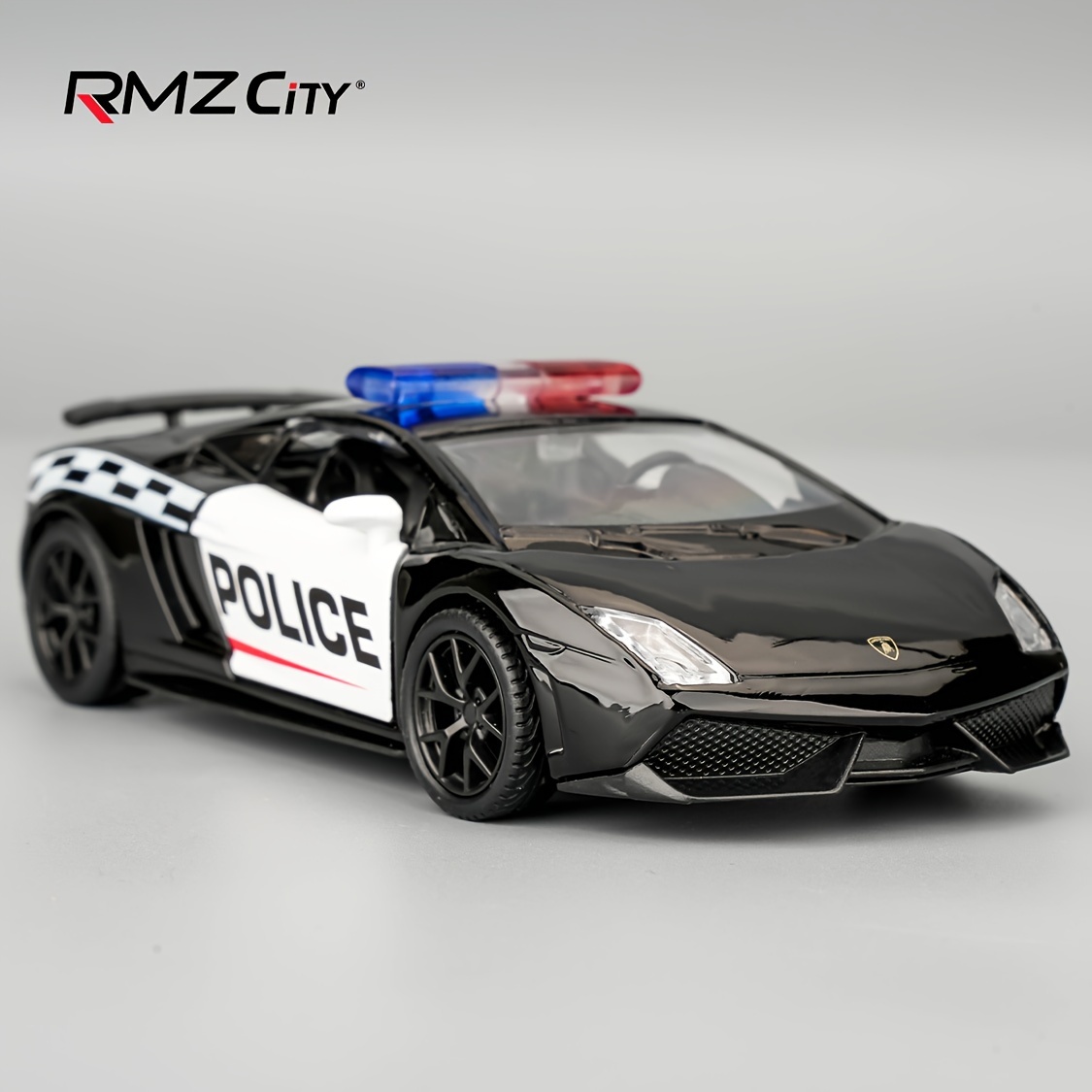 

1/36 Police Car Model Zinc Alloy Die-cast Pull Back Vehicles Kid Toys For Boy Girl Gift (black)