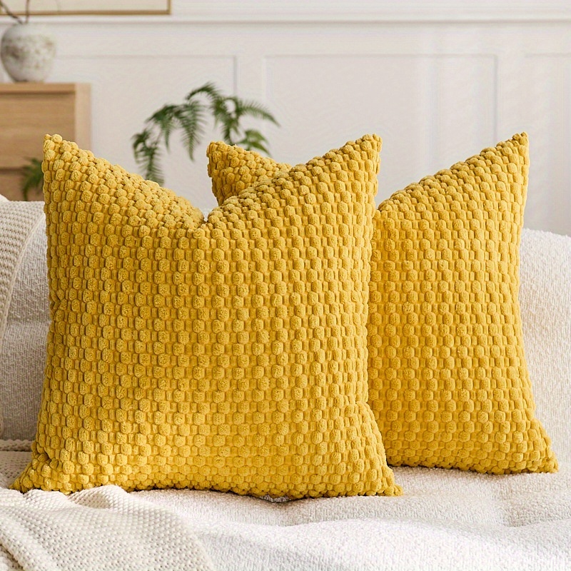 TEMU Two-piece Set Of Cross-border Hot-selling Bubble Particle Pillow Covers, Corduroy Pillow Covers With Feel For Home Use, Suitable For Sofa And