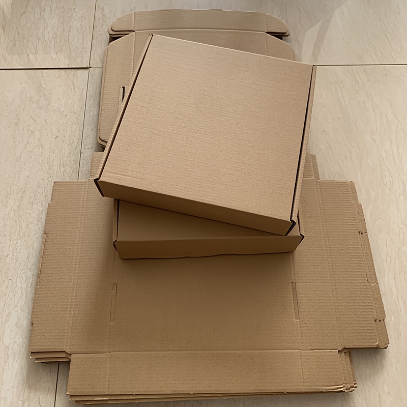 TEMU 12x12x2 Inch (30x30x5cm) Paper Gift Or Packaging Box, Brown Corrugated Cardboard Packaging Carton, Square Box