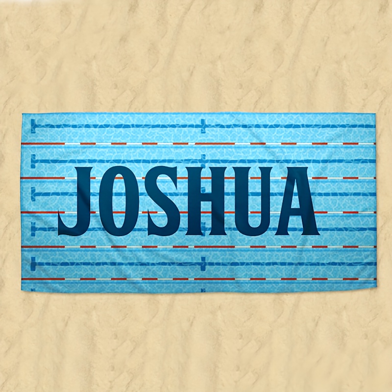TEMU Custom Swimming Name Beach Towel, Gift For Swimmer, Swim Team, Swim Gift, Pool Towel, Summer Beach Towel, Swim Towel, Swim Lessons Towel