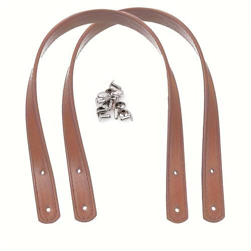 2pcs set 45 71in pu leather straight bar bag strap with letter rivets diy handmade bag and luggage accessories