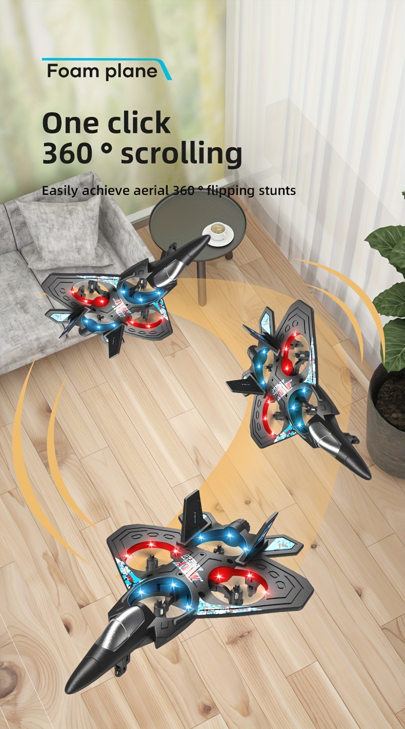 Drone with Rechargeable Battery, Quadcopter Altitude Control, Remote Control Toy for Beginners, Indoor And Outdoor Gifts, Fighter Jet, Toys for Boys And Girls, Christmas, Halloween, Thanksgiving Gifts