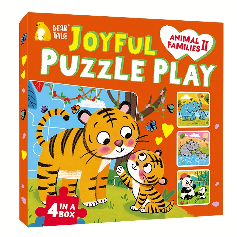 Image of 36pcs Animal Colorful Jigsaw Puzzles For Kids, Preschool Educational Toy, Parent-child Interaction, Children's Coordination Toys, Halloween, Christmas, Back To School Gift