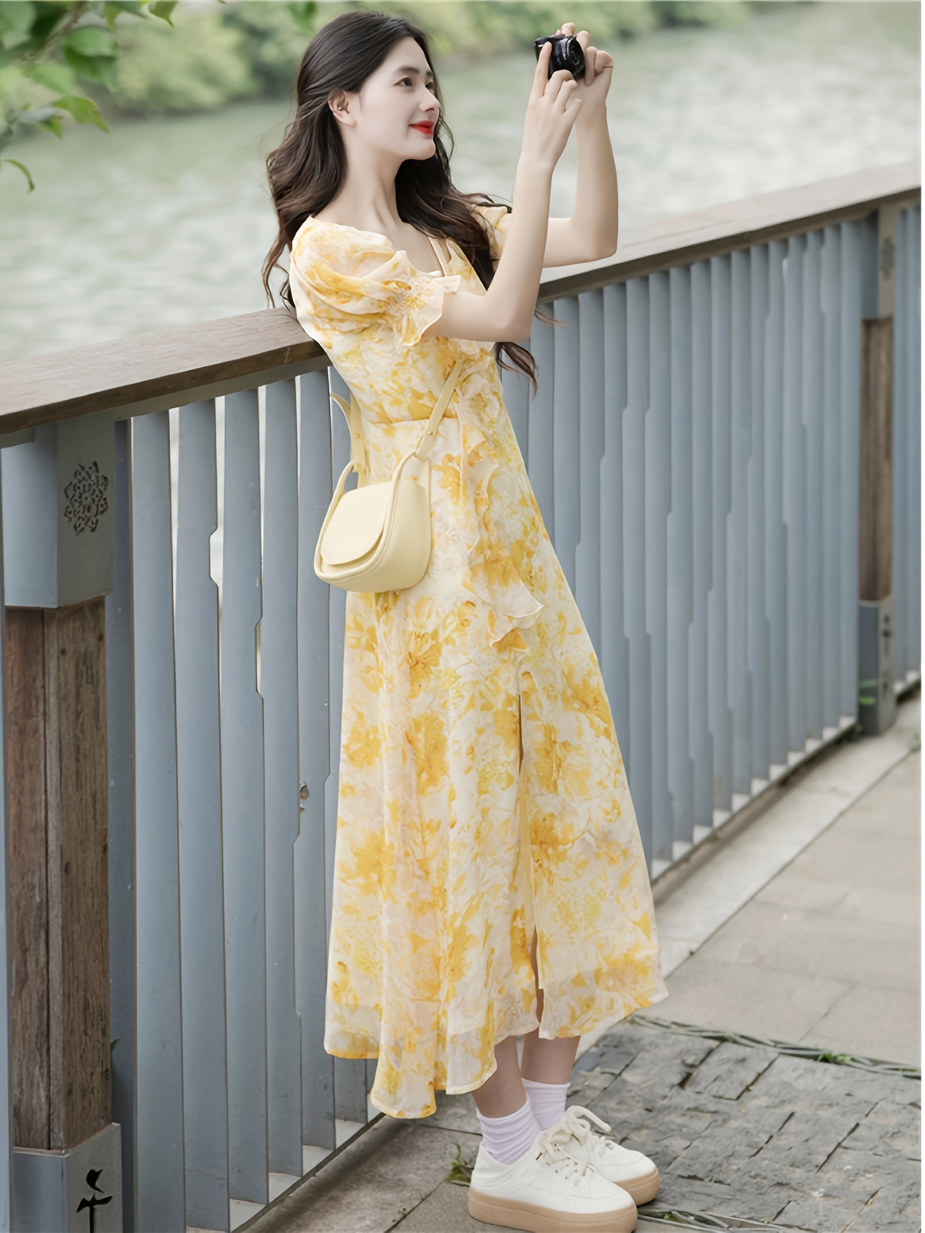 sachin and babi light blue dress Buy Yellow Floral Chiffon Maxi Dress Online for Woman