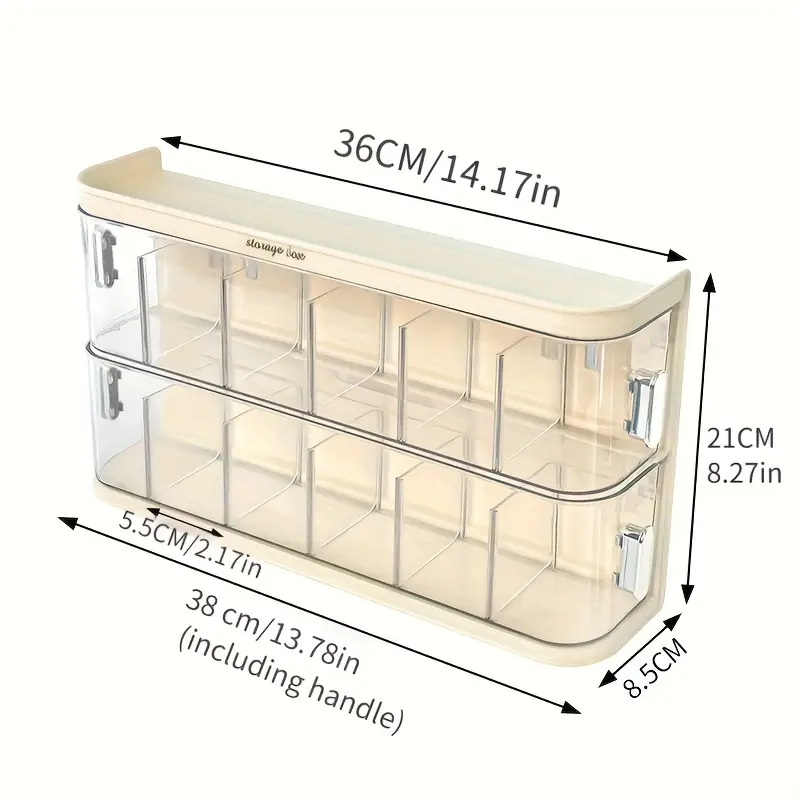 1 set wall mounted hair accessory organizer with 12 compartments large capacity plastic storage box for clips ties and jewelry for easy visibility space saving bathroom or bedroom organizer underwear and sock storage hanging jewelry organizers Product details 0