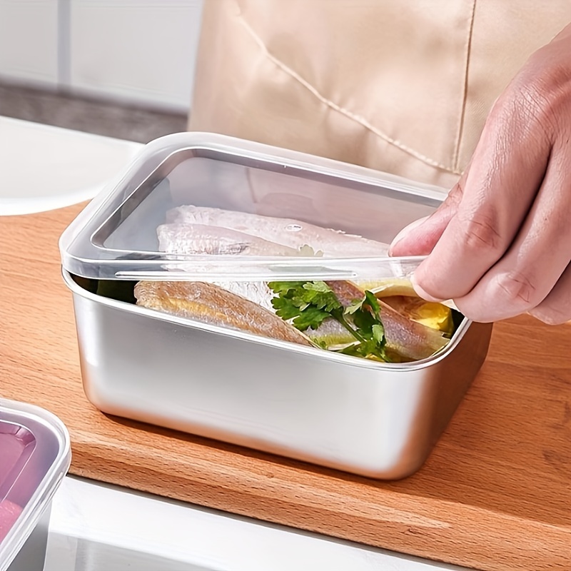 Boîte à Lunch En Acier Inoxydable Hermétique De Style Japonais, Ensemble De Boîtes Alimentaires, Conteneur Alimentaire Avec Compartiments, Boîte Bento Avec Boucle De Fermeture En Métal