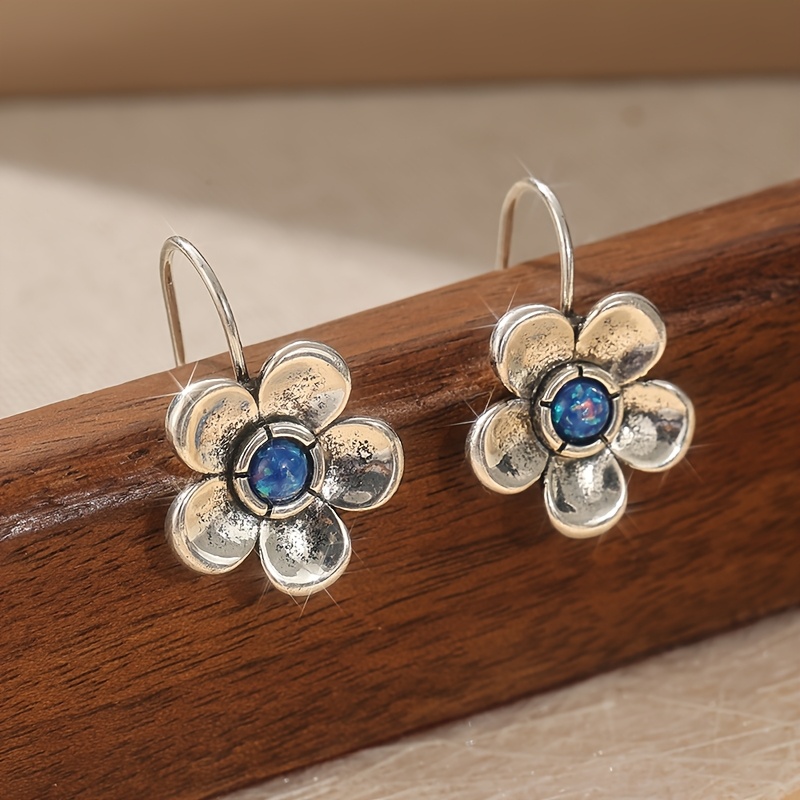 E-shop 1 Paar ITSHAA Bohemian Handgeschnitzte Blumenohrringe – für den & Urlaubsschmuck, Vintage K-Plattierte Stecker, Geschenk für Sie,