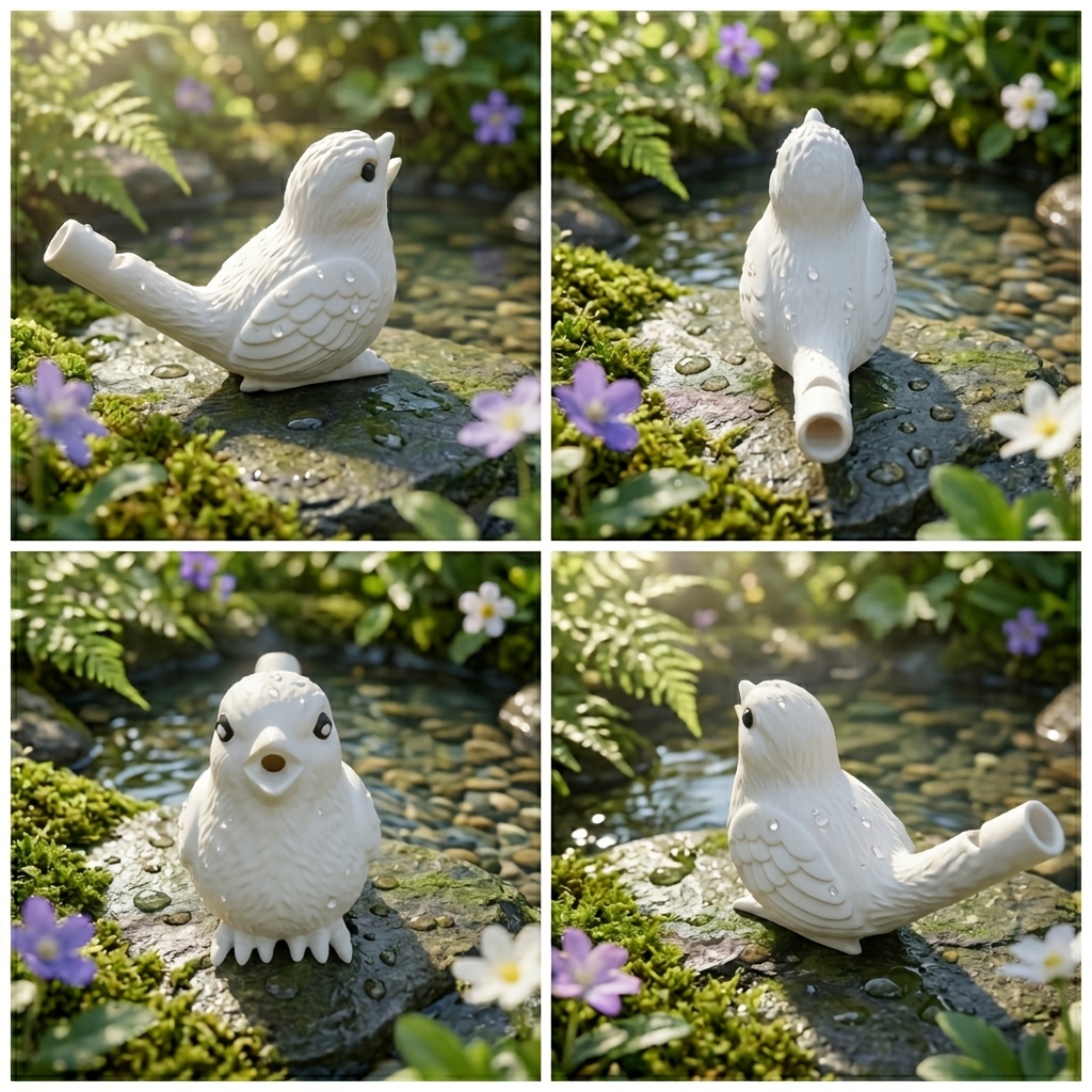 TEMU Cute Bird-shaped Whistle With Pitch-changing Sound | 3d Printed Pla Suitable For Decor, Musical & Room Filler | Blowable Bird Ornament For Desk,