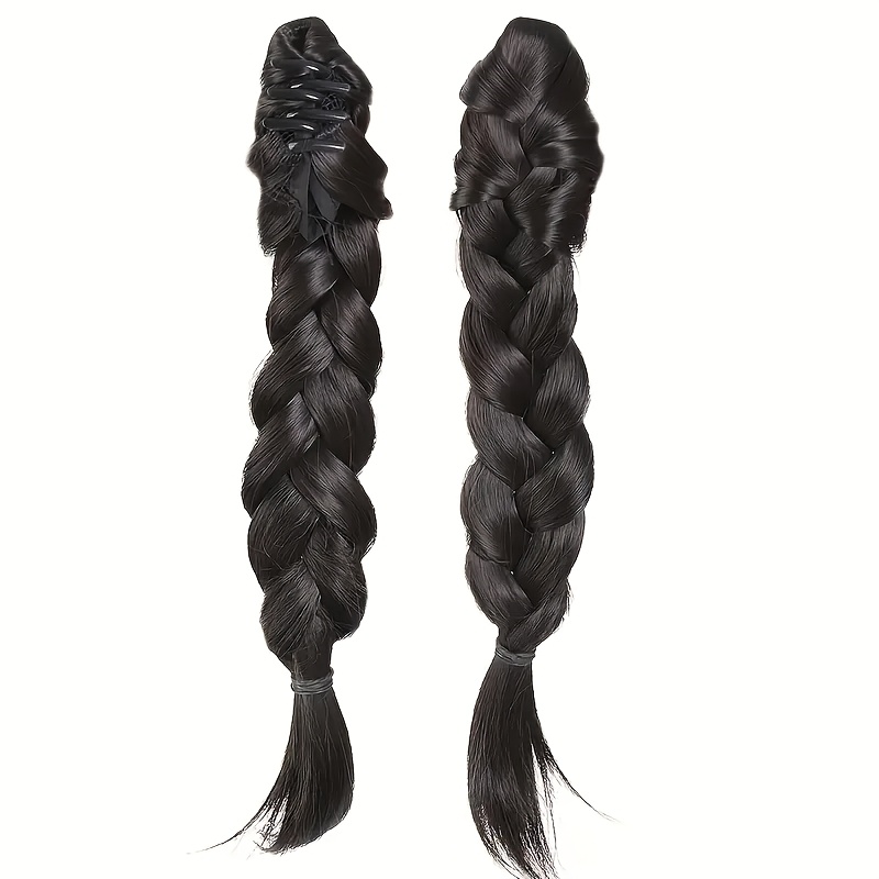 14 inch high temperature fiber braided ponytail extensions straight hair versatile styling for all hairstyles durable heat resistant sleek natural look for women hair accessories details 5