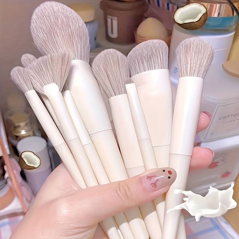 

10-piece Soft & Fluffy Makeup Brush Set - Professional Synthetic Cosmetic Tools For Beginners, Ideal For Daily Use Makeup Brush Holder Makeup Brush Organizer