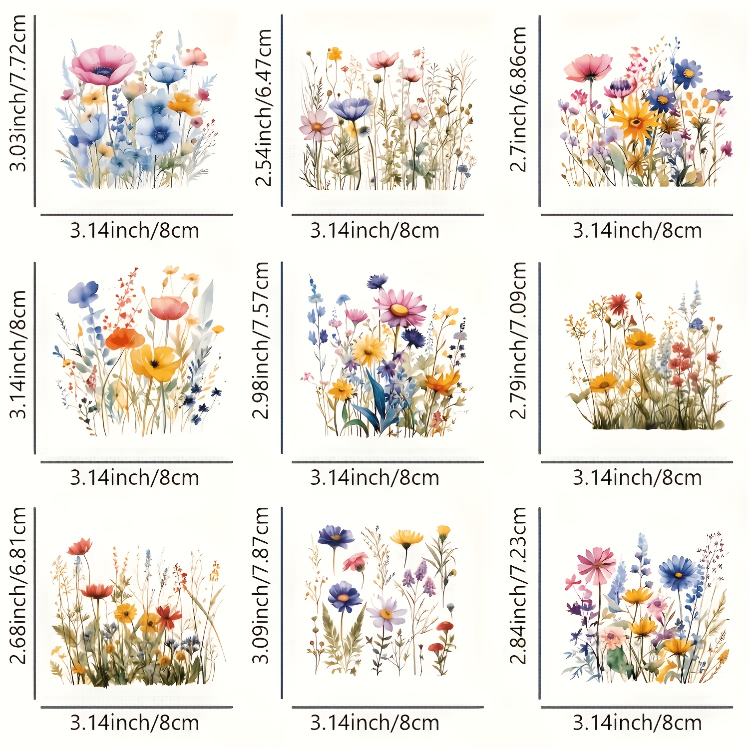 TEMU 9pcs Colorful Heat Transfer Patch Set, Mixed Color- Decal For Diy T-shirts And Handicrafts, Easy To Stick Vinyl Decorative Patch