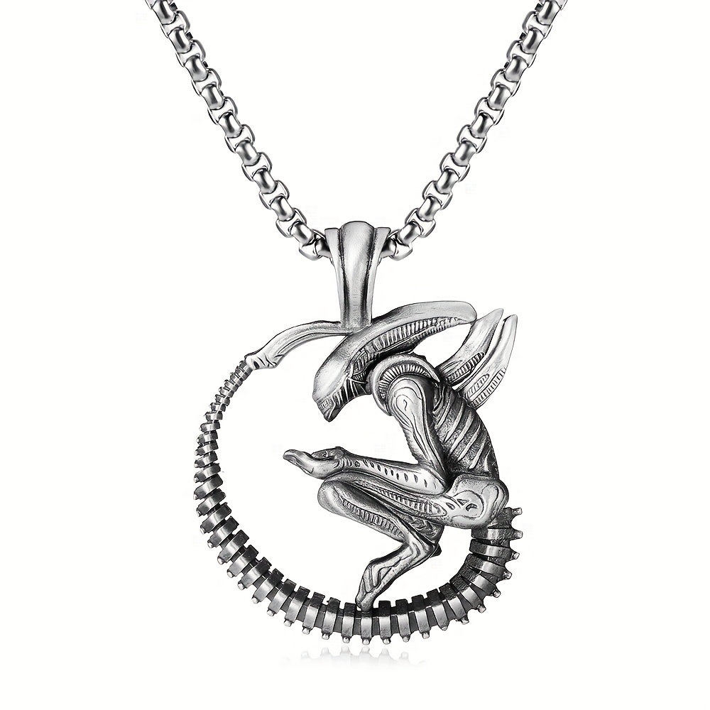 Creature Horror Men's Necklace, Halloween Party Jewelry