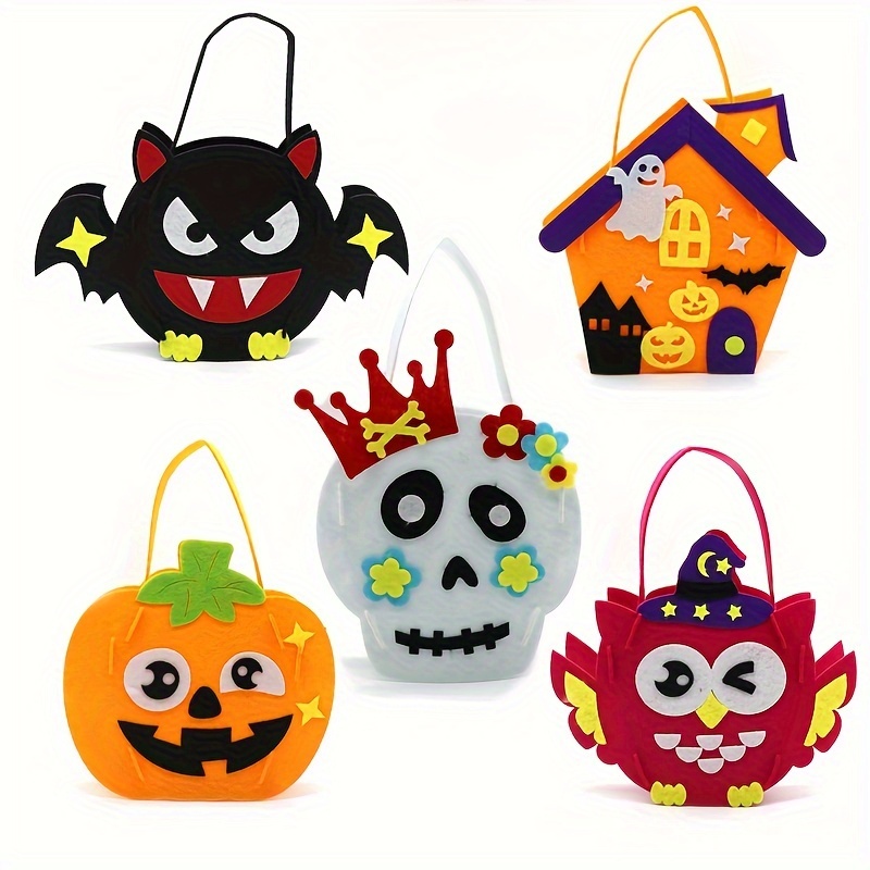 

Halloween Sewing Fun, 5pcs Sewing Bag, Diy Embroidery, Fun Sewing Kit For Beginners, Diy Art Set Sewing Tote Bag 1 Set