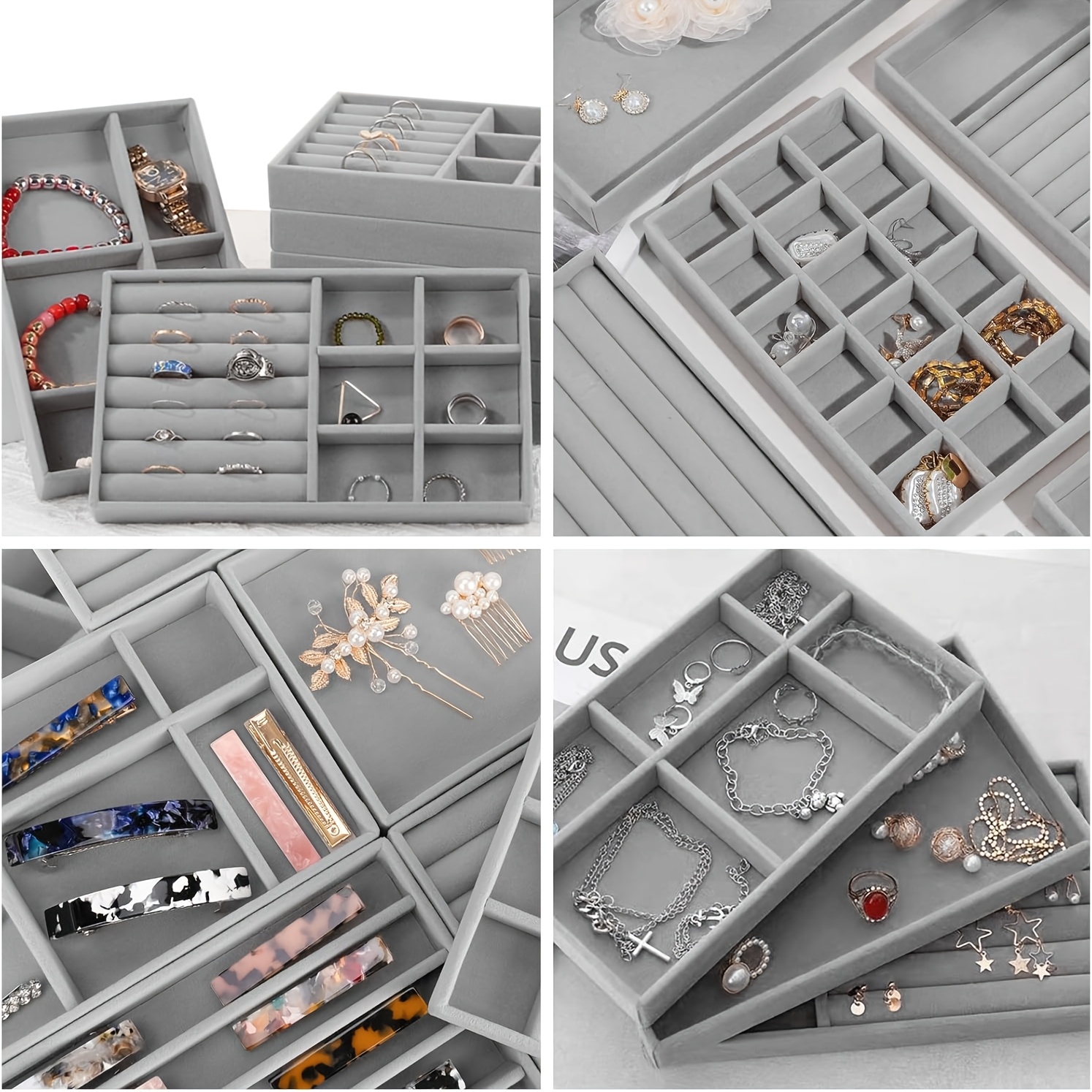 Stackable Jewelry Storage Boxes for Organising Accessories