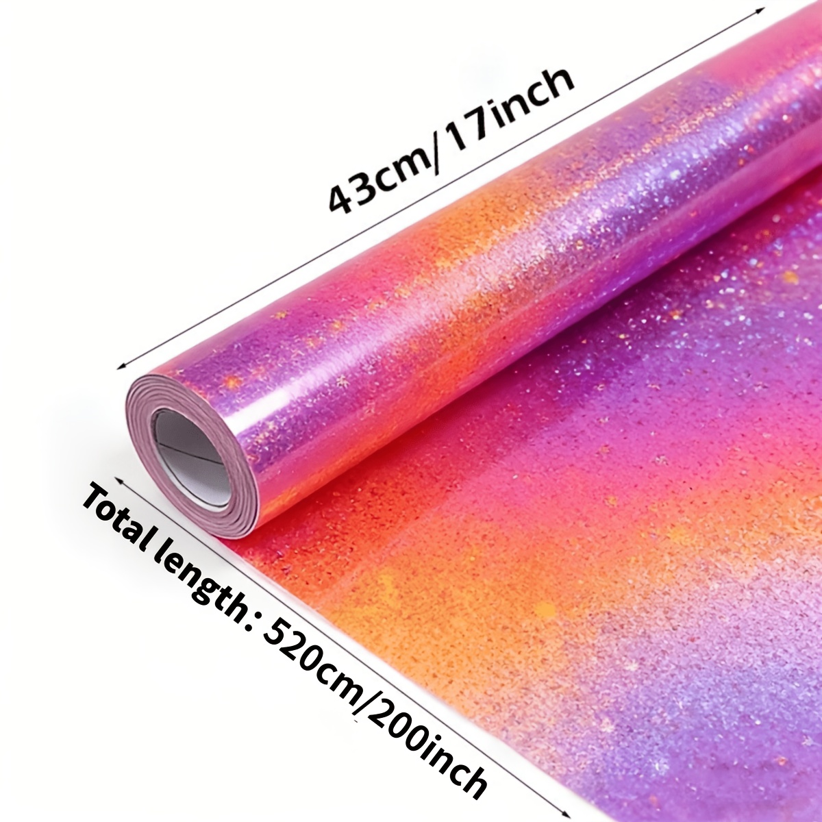 Image of 200inch Pink Wrapping Paper, Golden Holographic Star Gift Wrap, Suitable For Birthdays, Valentine's Day, Mother's Day Graduations, Weddings, Father's Day, Parties, Christmas, Gifts For Her/him