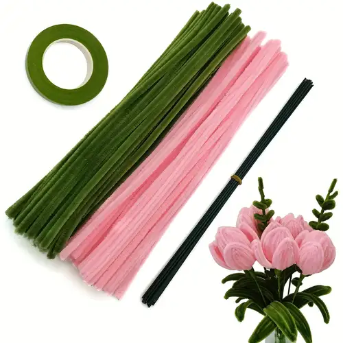 Fil De Fer Chenille Kit De 400 Cure-pipes (fils Chenille) Avec Tiges Fleurs - 4 Couleurs Roses/vert, Pour Créer Des Bouquets, Loisirs Créatifs Kit Loisir Créatif Bouquet Fleurs Fil De Fer Chenille Kit De 400 Cure-pipes (fils Chenille) Avec Tiges Fleurs - 4 Couleurs Roses/vert, Pour Créer Des Bouquets, Loisirs Créatifs Kit Loisir Créatif Bouquet Fleurs