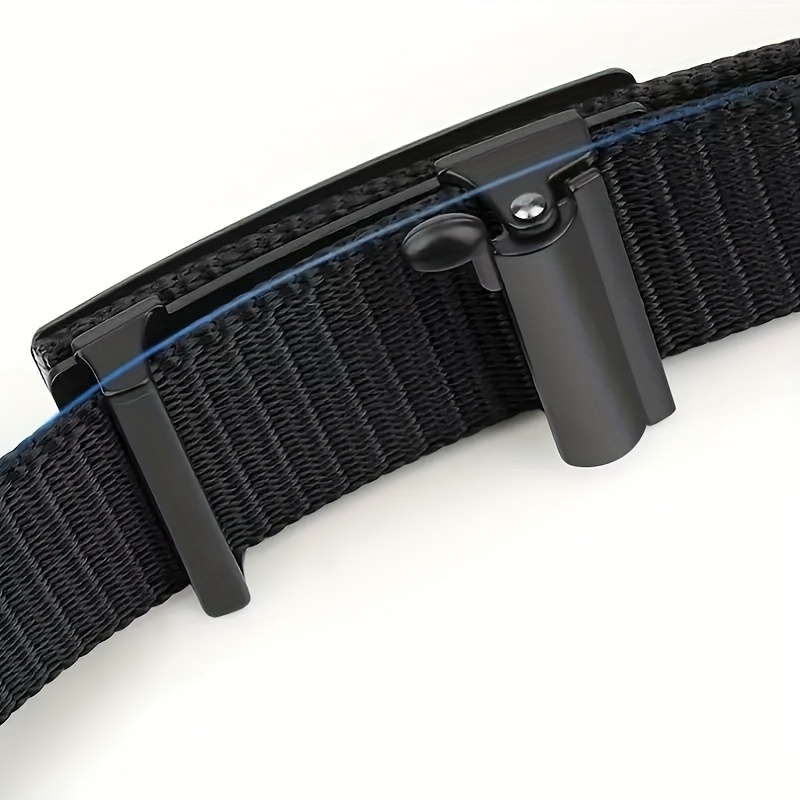 Durable Nylon Automatic Buckle Belt for Men Brown