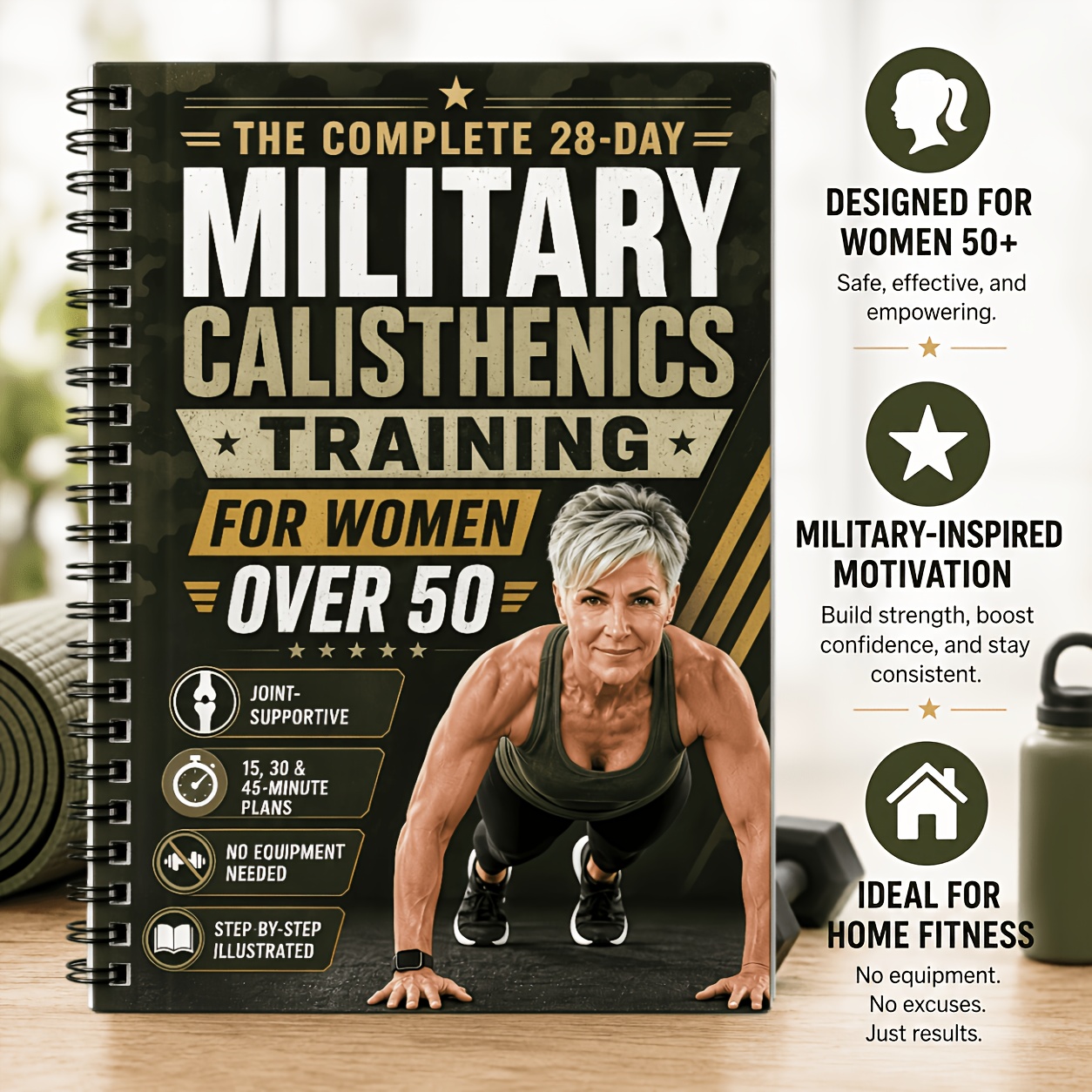 TEMU 28-day Home Fitness Training Manual: No Equipment Required, Bodyweight Training | Joint-friendly | Boost Strength And Vitality, Sculpt Your Body