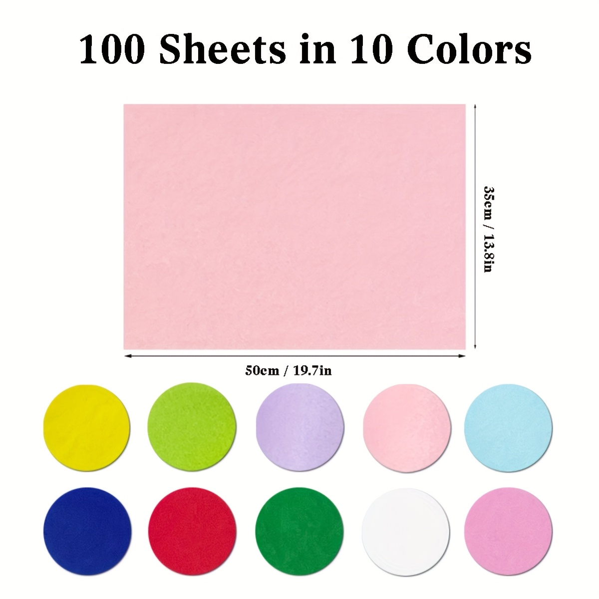 100 feuilles amour coeur coloré absorbant papier d... – Grandado