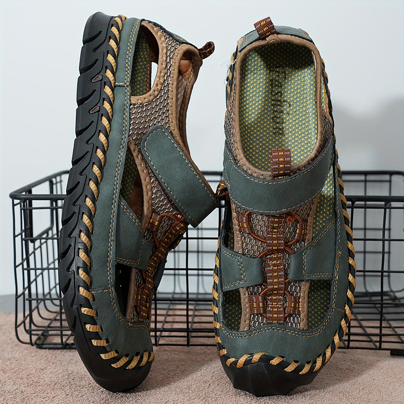 Men'S Casual Sports Sandals Solid Color, Round Toe, Adjustable Fastener, Superfine Fiber Upper, Rubber Sole, Faux Insole and Lining, Breathable Slip-Resistant Outdoor Beach Shoes for Spring, Summer, Fall 12 Men'S Casual Sports Sandals Solid Color, Round Toe, Adjustable Fastener, Superfine Fiber Upper, Rubber Sole, Faux Insole and Lining, Breathable Slip-Resistant Outdoor Beach Shoes for Spring, Summer, Fall - Image 12