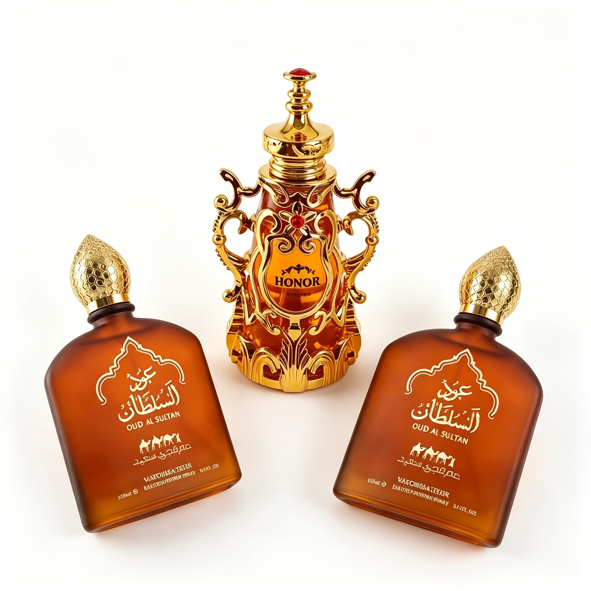 Image of 3pcs Luxury Arabian Perfume Set (300ml Total) | And Oud Amber Fragrance | Long Lasting Scent | For Holiday Gifting And Personal Use