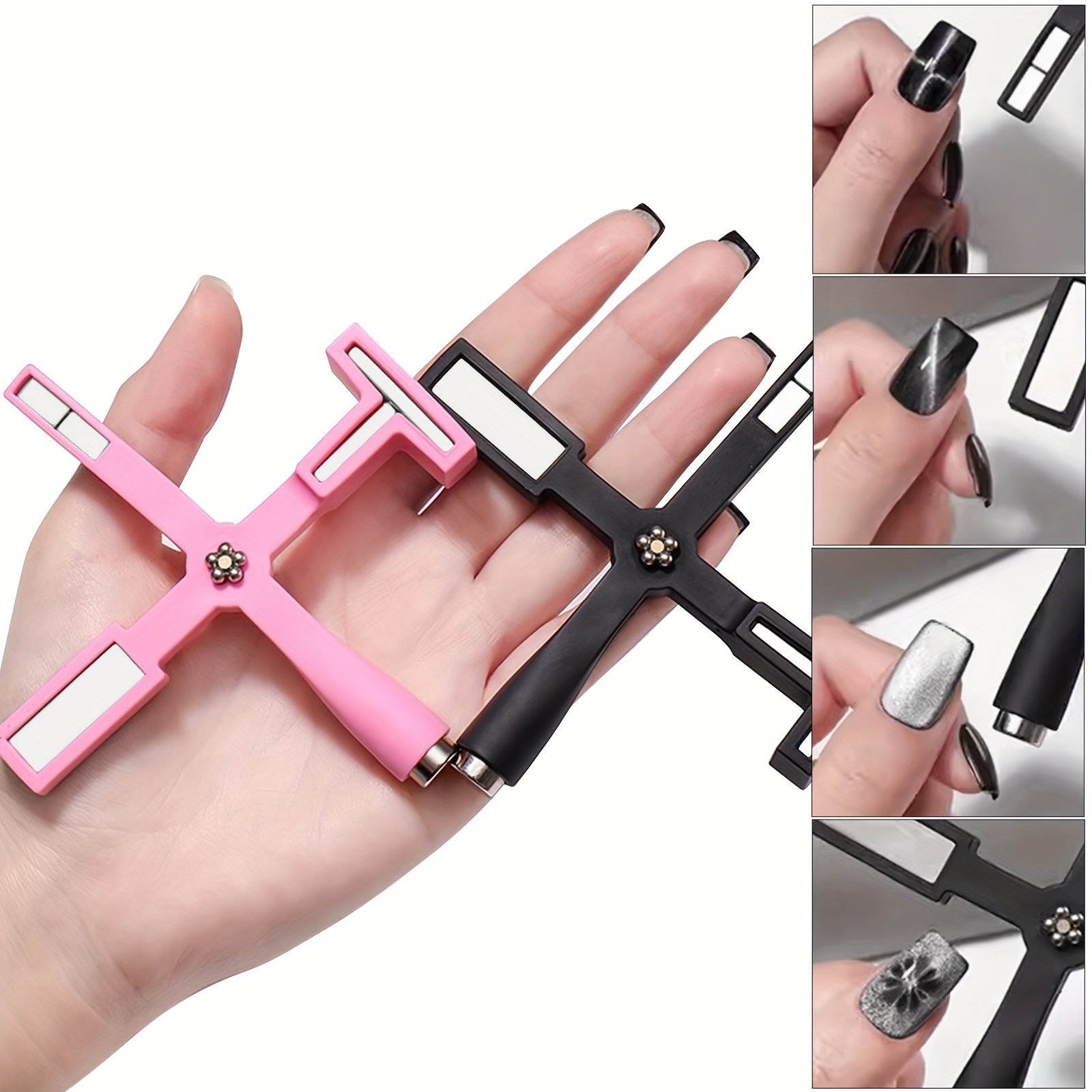 

Magnetic Nail Art Magnet With Strong Magnetic, -shaped Magnet Stick Wand Manicure Tool