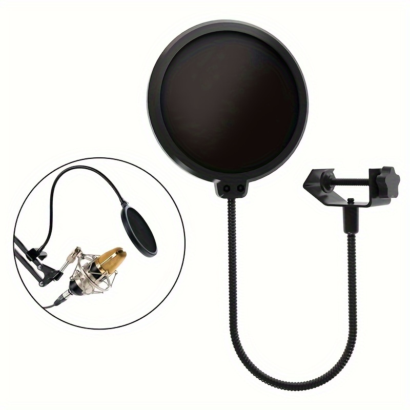 

Studio-grade Microphone Windscreen - Dual Layer Sound Filter For Karaoke, Streaming & Podcast Recording, Xlr Connector