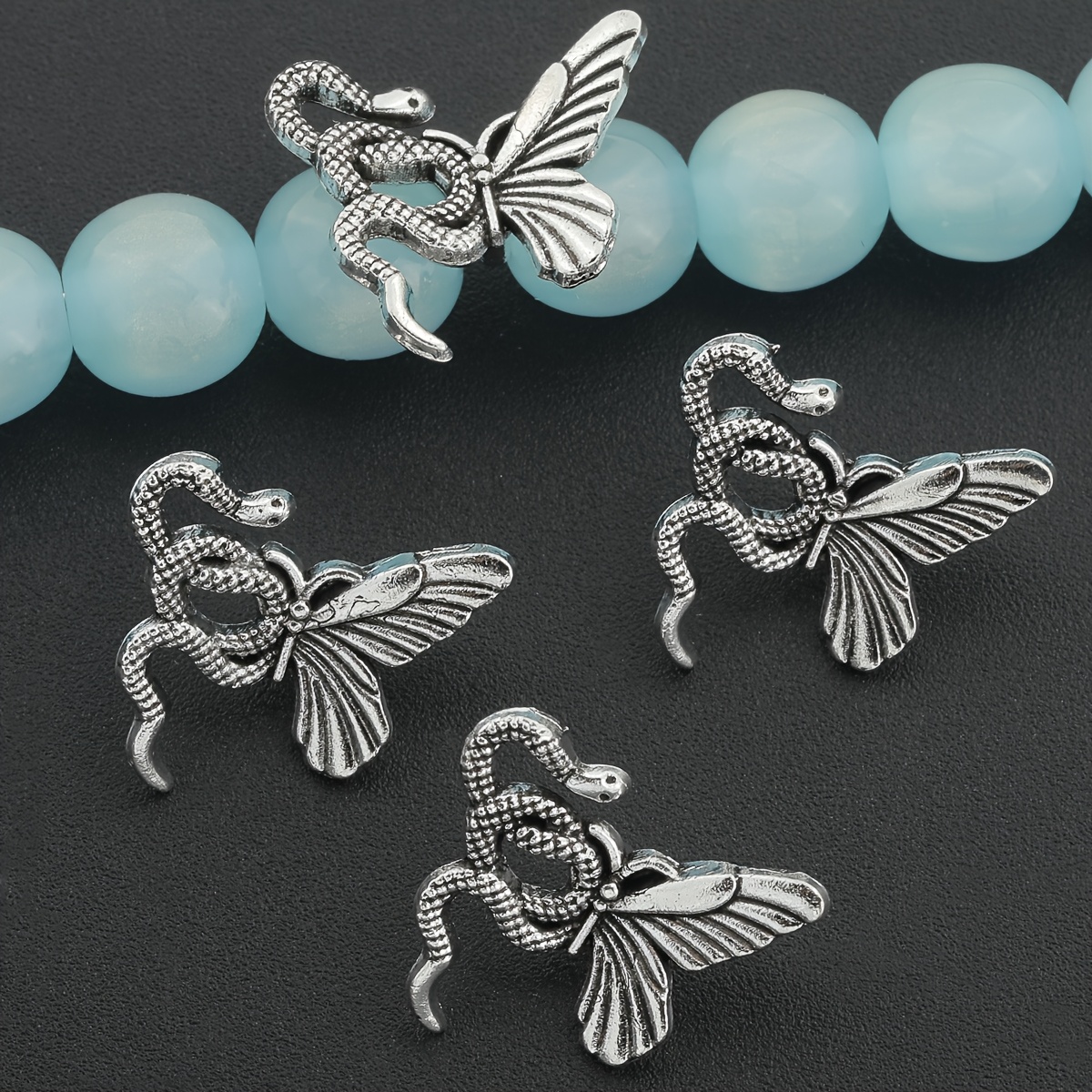 TEMU 20pcs Of And Spacer Beads, Three-dimensional Alloy Animal With Spacer Beads, Loose Beads For Decoration. Beads & Bead Assortments, Bead Spacers Suitable For Bracelet, Necklace, Pendant, Keychain