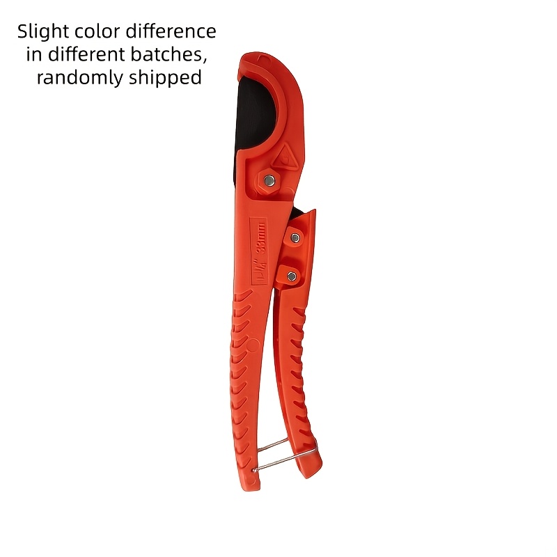 TEMU 0-32mm Pipe Cutter, Ratchet Pvc Pipe Cutting Tool - Durable Plastic Pex Cutter, With Adjustable Tension Screws And Metal Clips, For Precise