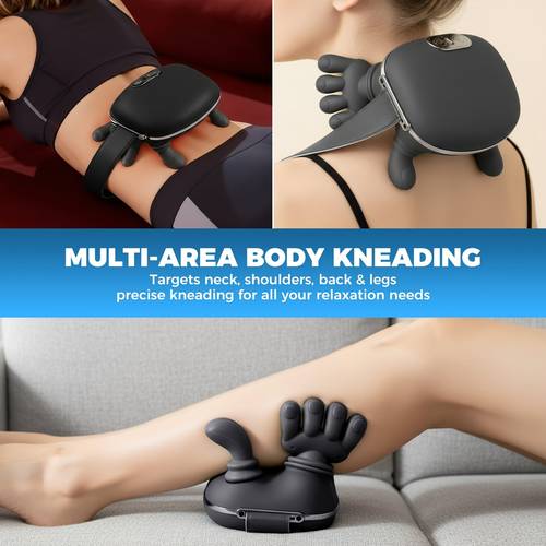 a heated shoulder and neck massager that a real hand massage with its 4d offering three levels and two heat options deep tissue relief and relaxation at home or while traveling