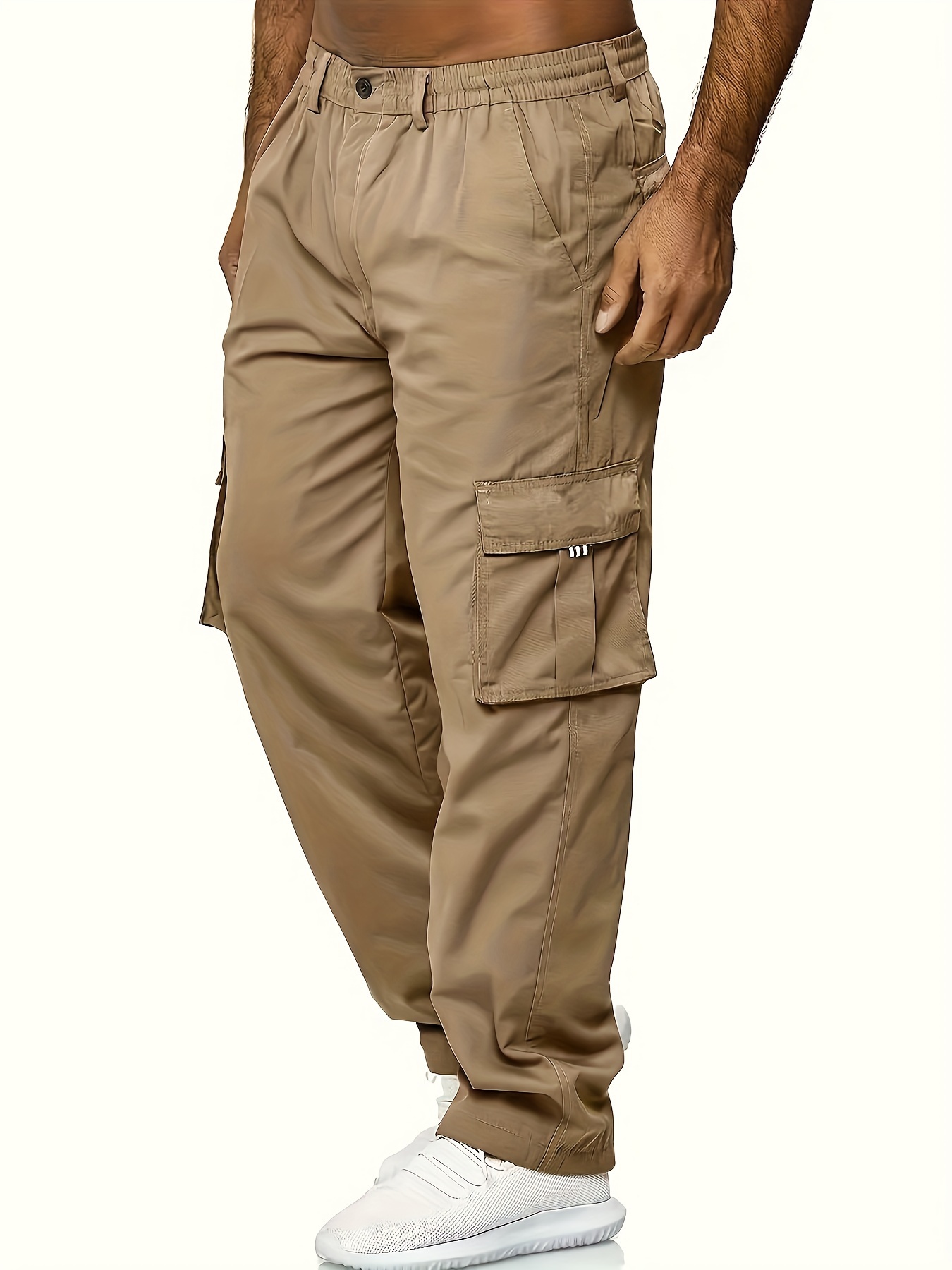 Trendy Vintage Plaid Cargo Pants Men's Multi Flap Pocket - Temu Canada