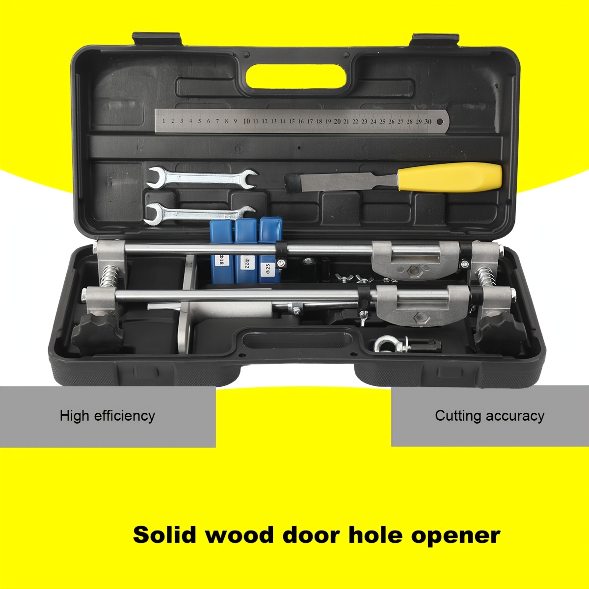 Image of Door Lock Hole Opener Kit, Lock Mortiser For Wooden Doors, Door Lock Installation Kit Mortising Machine Mortise Jig