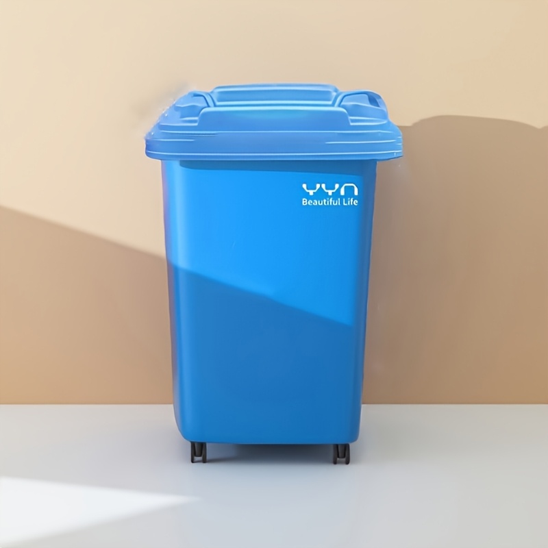 30l/7,92 gallonen mülleimer für öffentliche   mit deckel rollen, klappdeckel-küchen-kompost-eimer, rechteckiger büro-mülleimer, großvolumiger gewerblicher mülleimer, langlebiger hundesicherer mülleimer,   für verschiedene szenarien