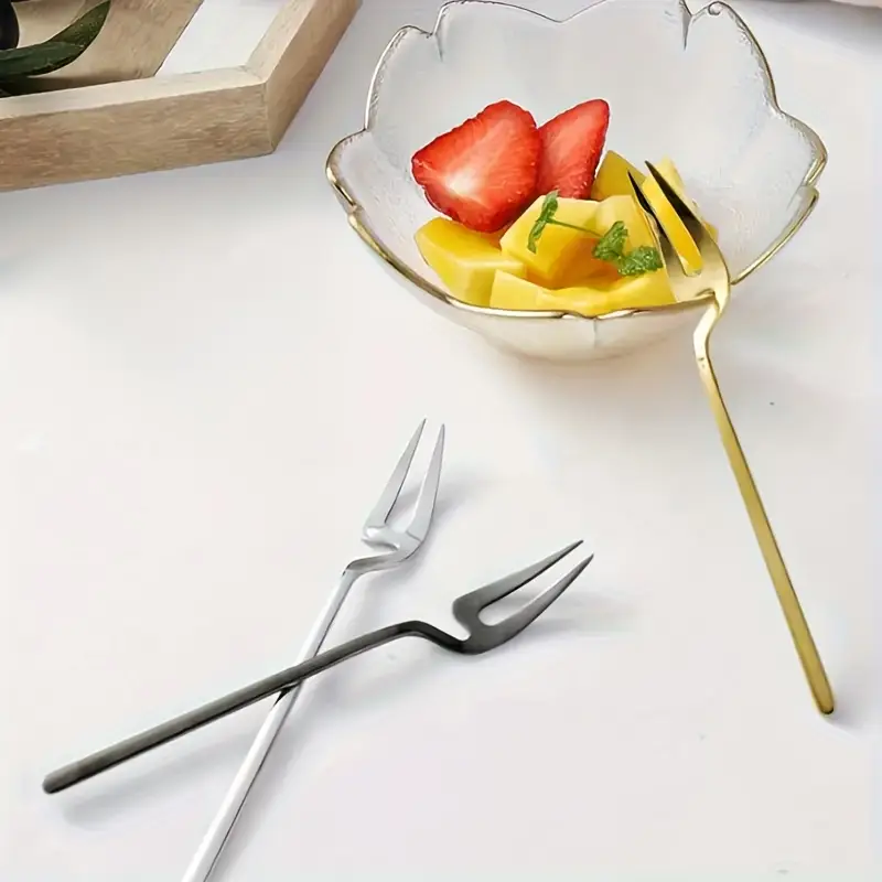 6 12pcs set of stainless steel spoons creative sandblasting cup spoons western knife and fork spoons dessert coffee spoons fork dessert spoons unique square spoon golden Product details 7