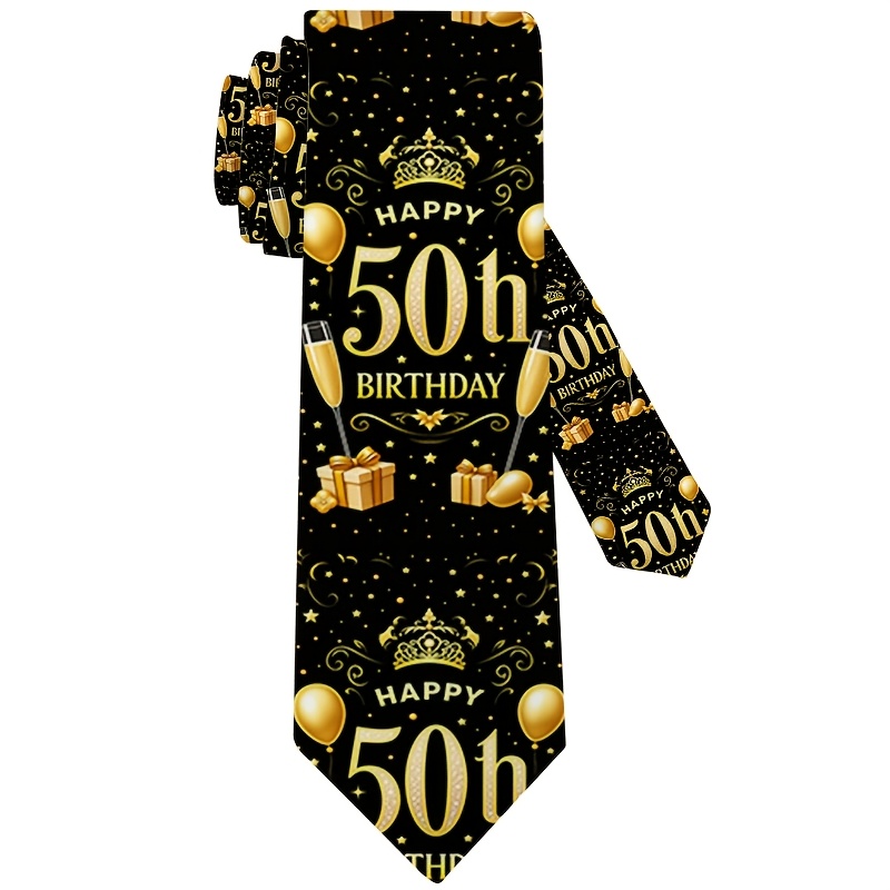 TEMU 1 pz, Scatola regalo con palloncino e , poster per festa di 50簞 compleanno con stampato - Abbigliamento da e , trendy e versatile, a tipi di