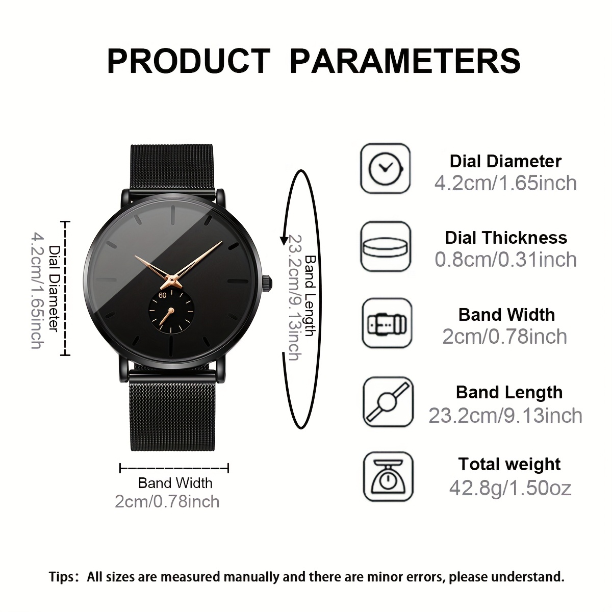 bergcoz mens casual quartz watch silicone strap round dial  display picture 2