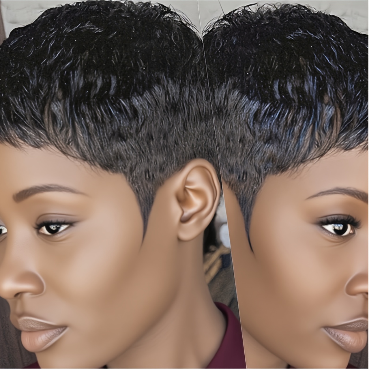 TEMU Timopol Short Wigs For Women, 150% Density Brazilian Human Hair, Machine-made , Glueless, , Daily And Cosplay, Elegant Look, Change, Perfect For
