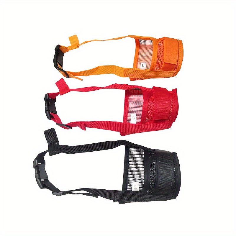 4pcs s xl pet dog bite barking anti   breathable dog muzzle suitable for   families and   with dogs 1pc each of s xl Product details 3