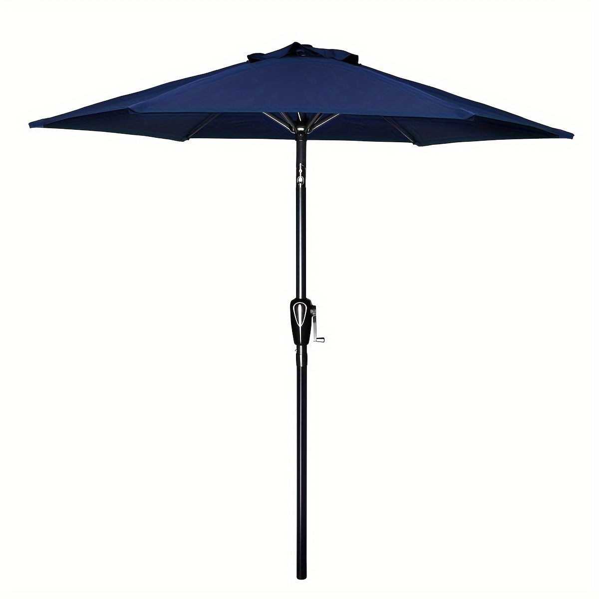 

Simple Deluxe 7.5ft Patio Umbrella Outdoor Table Market Yard Umbrella With Push Button Tilt/crank, 6 Sturdy Ribs For Garden, Deck, Backyard, Pool, Dark Blue/turquoise/tan