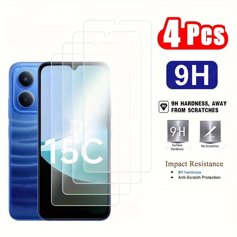 E-shop 4 Stück gehärtetes Glas Display-Schutzfolie Xiaomi 15C Vollflächiges Glas