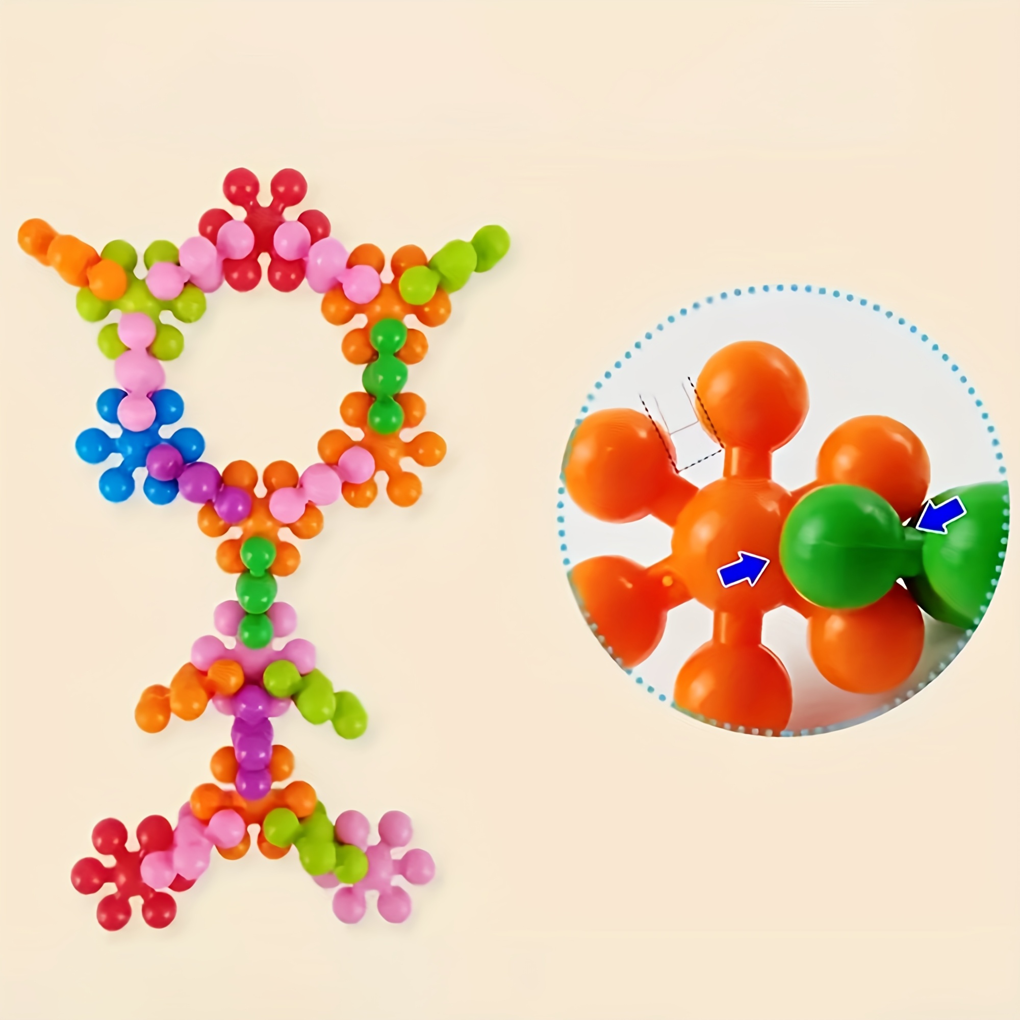 100pcs Snowflake Interlocking Building Blocks, STEM Toys